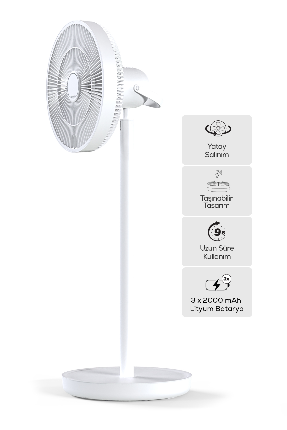 پنکه ایستاده قابل‌حمل زنون اسمارت Xenon Smart مدل X7435 سفید