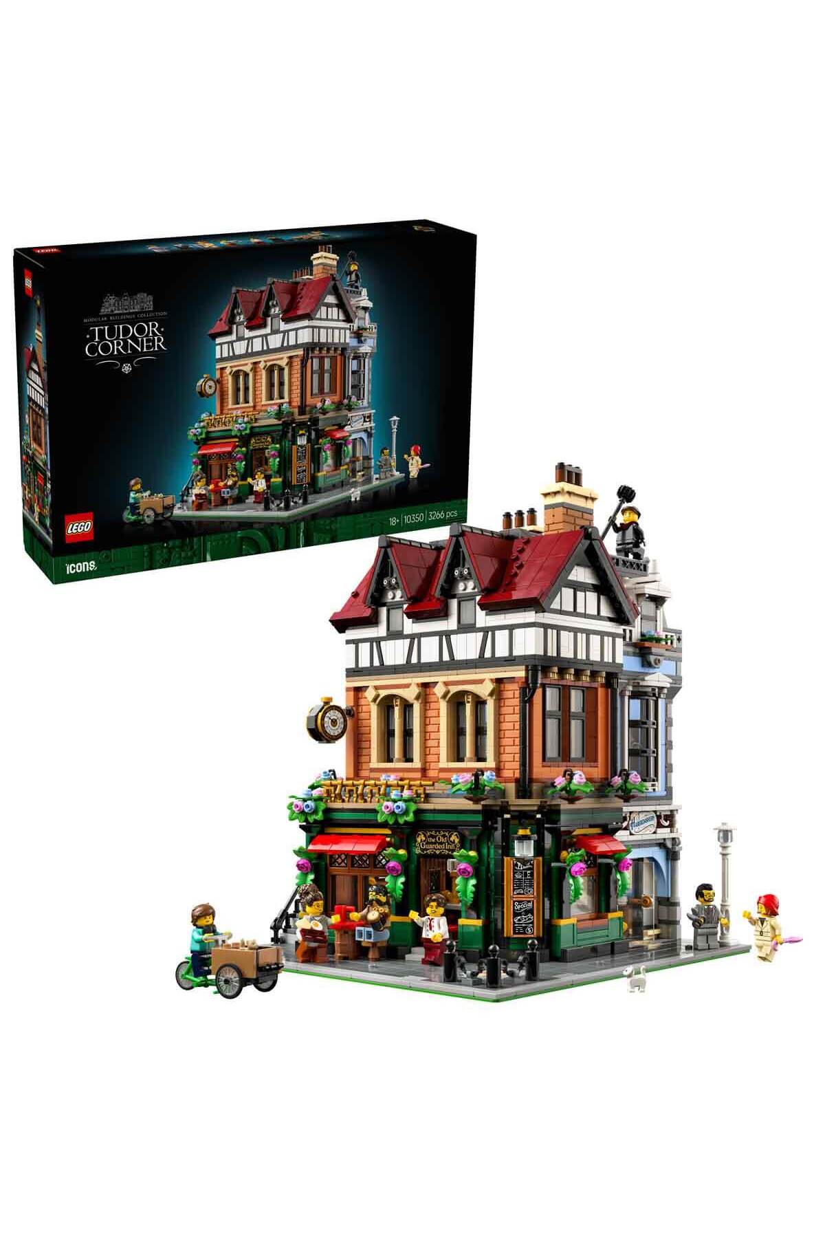 لگو و اسباب بازی های ساخت محور ICONS TUDOR CORNER 10350 ست ساختمان مدل تزیینی بزرگسالان 3266 عدد اورجینال LEGO