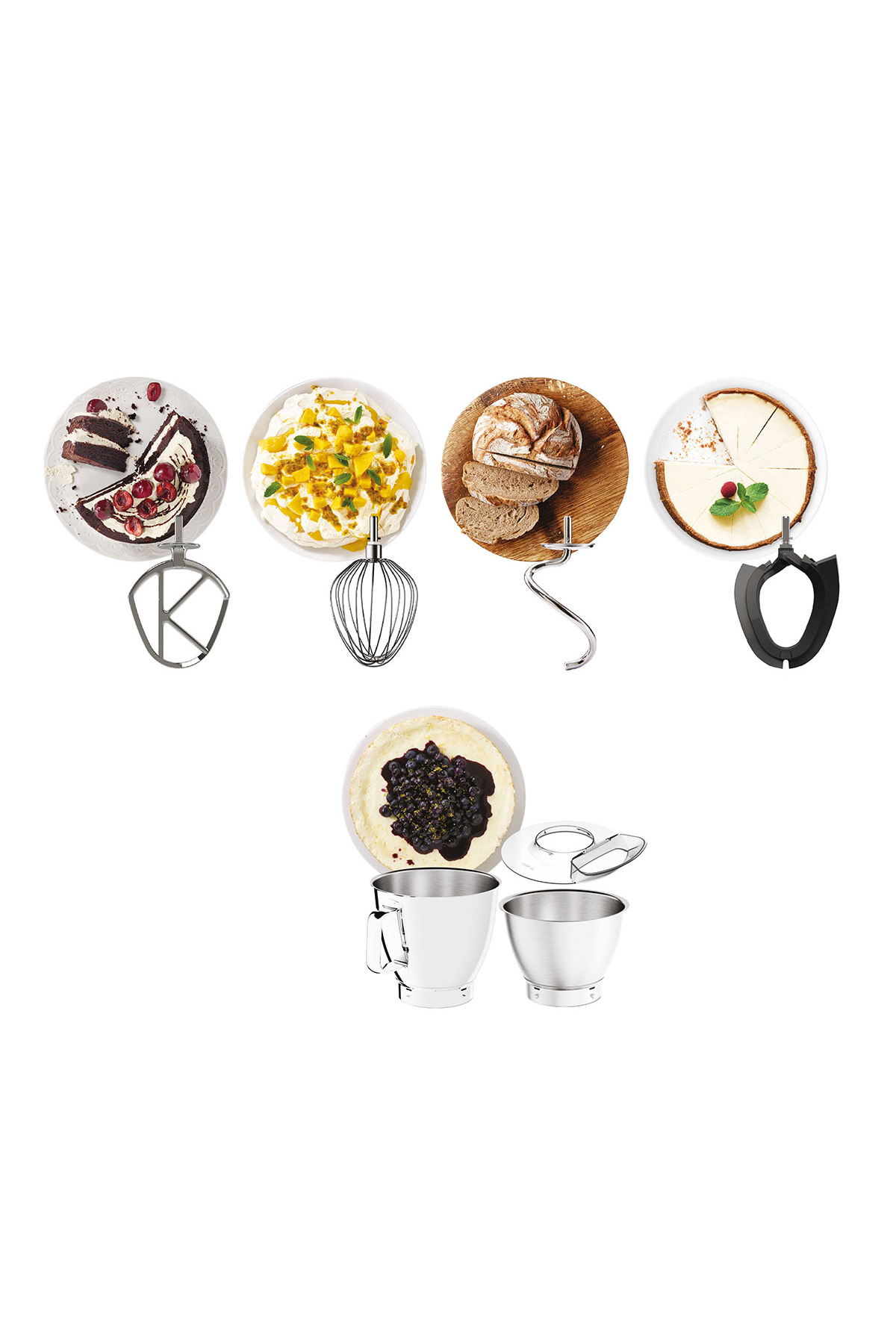 میکسر و ست TITANIUM CHEF BAKER XL SILVER KITCHEN KVL85 اورجینال Kenwood