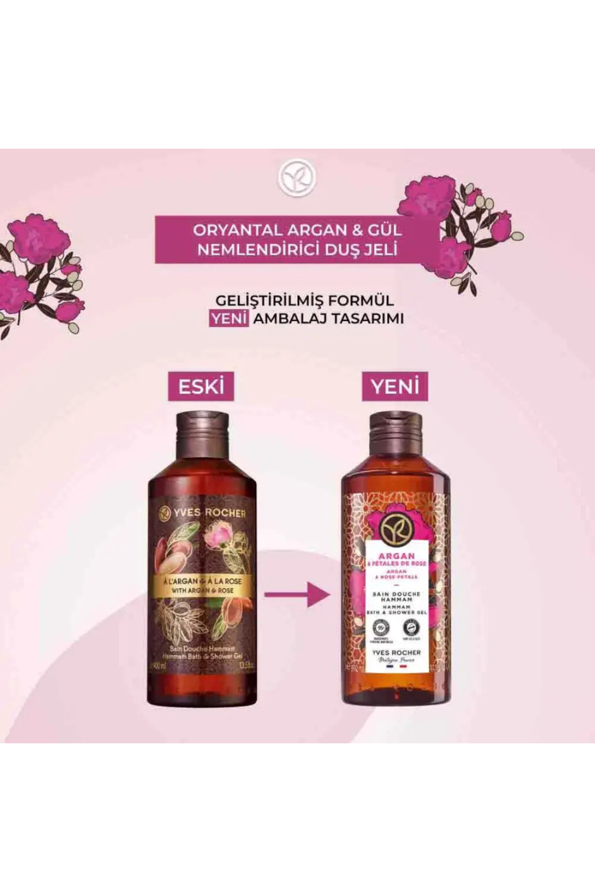 ژل حمام مرطوب کننده گل های وحشی عاشقانه 200 میلی لیتر ایوروشه Yves Rocher