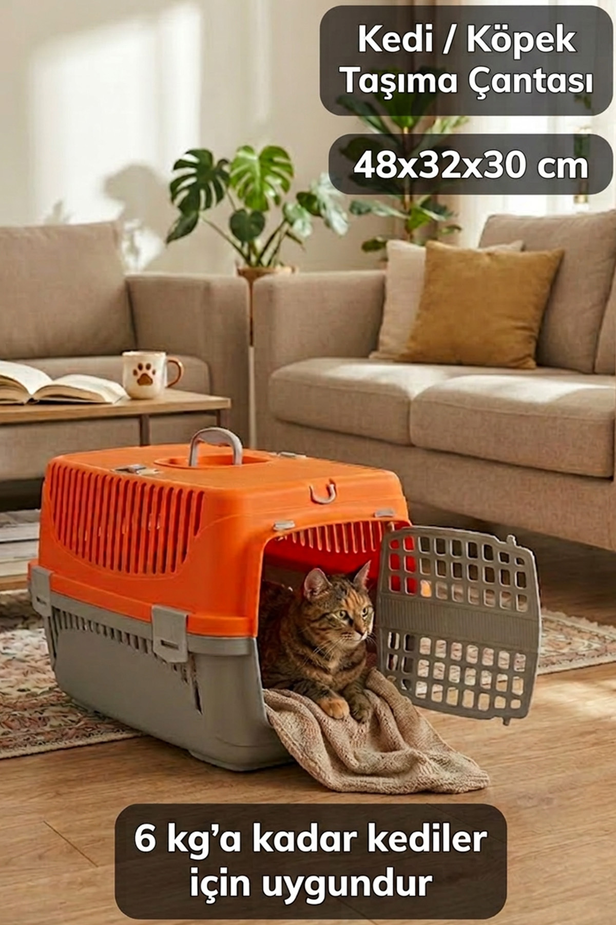 باکس حمل گربه و سگ کورتبای شکل Kurtbay Şekil Comfort، سایز متوسط، ۴۸×۳۲×۳۰ سانتی‌متر، مدل VN11099