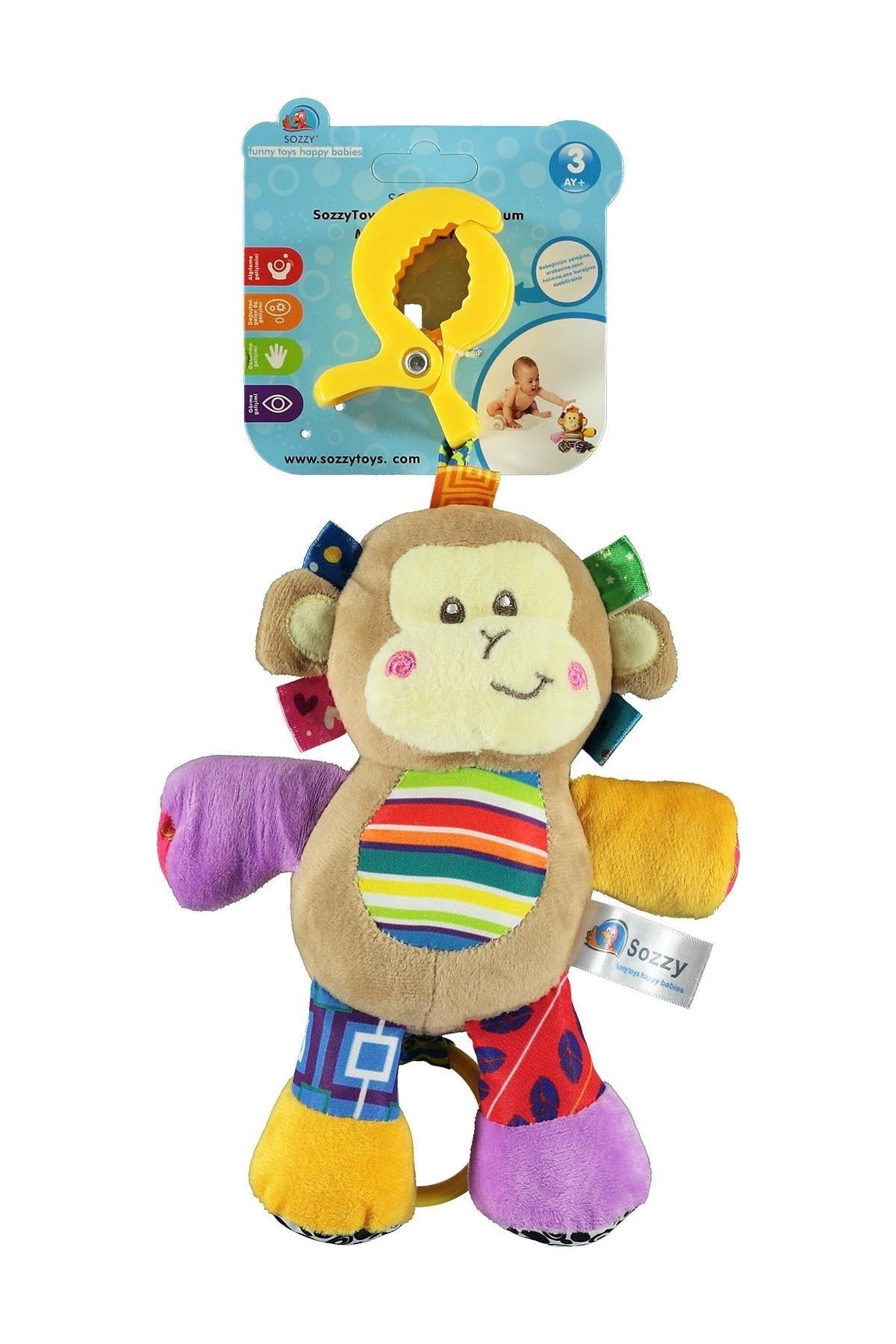 اسباب بازی های پشمی SOZZY TOYS MY MUSICAL MONKEY قهوه ای Genel Markalar