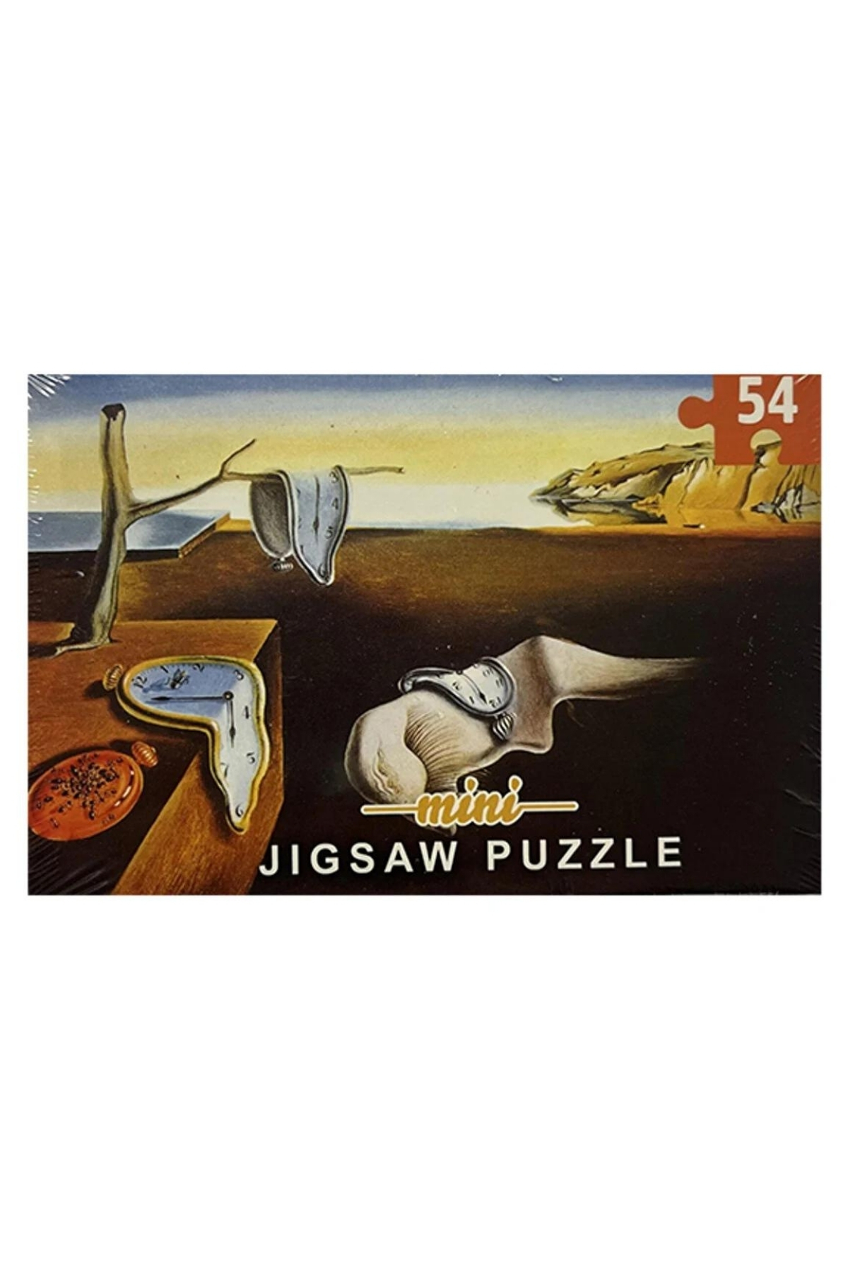 پازل THE PERSISTENCE OF MEMORY SALVADOR DALI 8.5X12CM مینی جیبی سایز 54 تکه سری اره منبت کاری مویی سرگرمی CA Games
