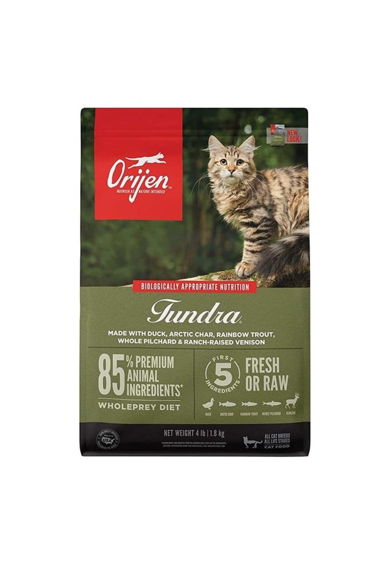 غذای خشک گربه Tundra اوریجن Orijen، ۱٫۸ کیلوگرم 1,8 Kg