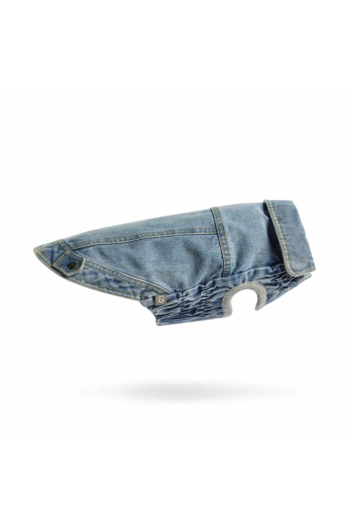 کت جین سگ جی‌اف پت GF PET مدل GJ531S4-3XL، آبی، سبک دهه ۹۰