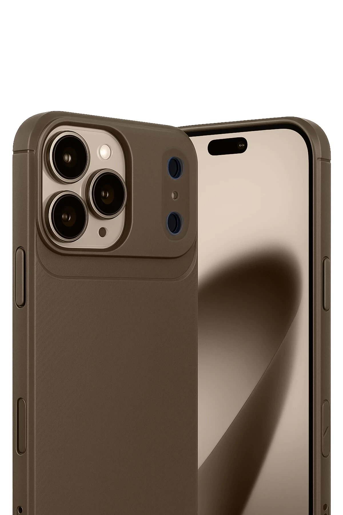 کاور و قاب APPLE IPHONE 17 PRO MAX AUTO FOCUS CARBON COVER قهوه ای TYGO5017 toyigoo