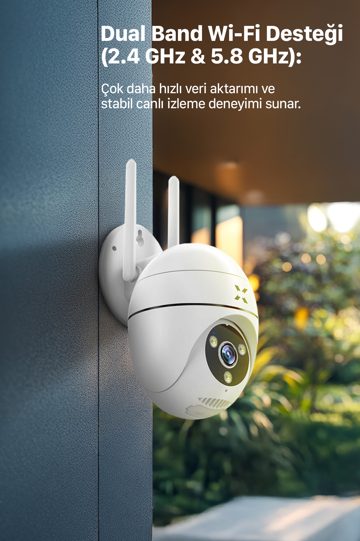 دوربین امنیتی فضای باز زنون اسمارت Xenon Smart مدل X7268، 1440p و 4MP سفید