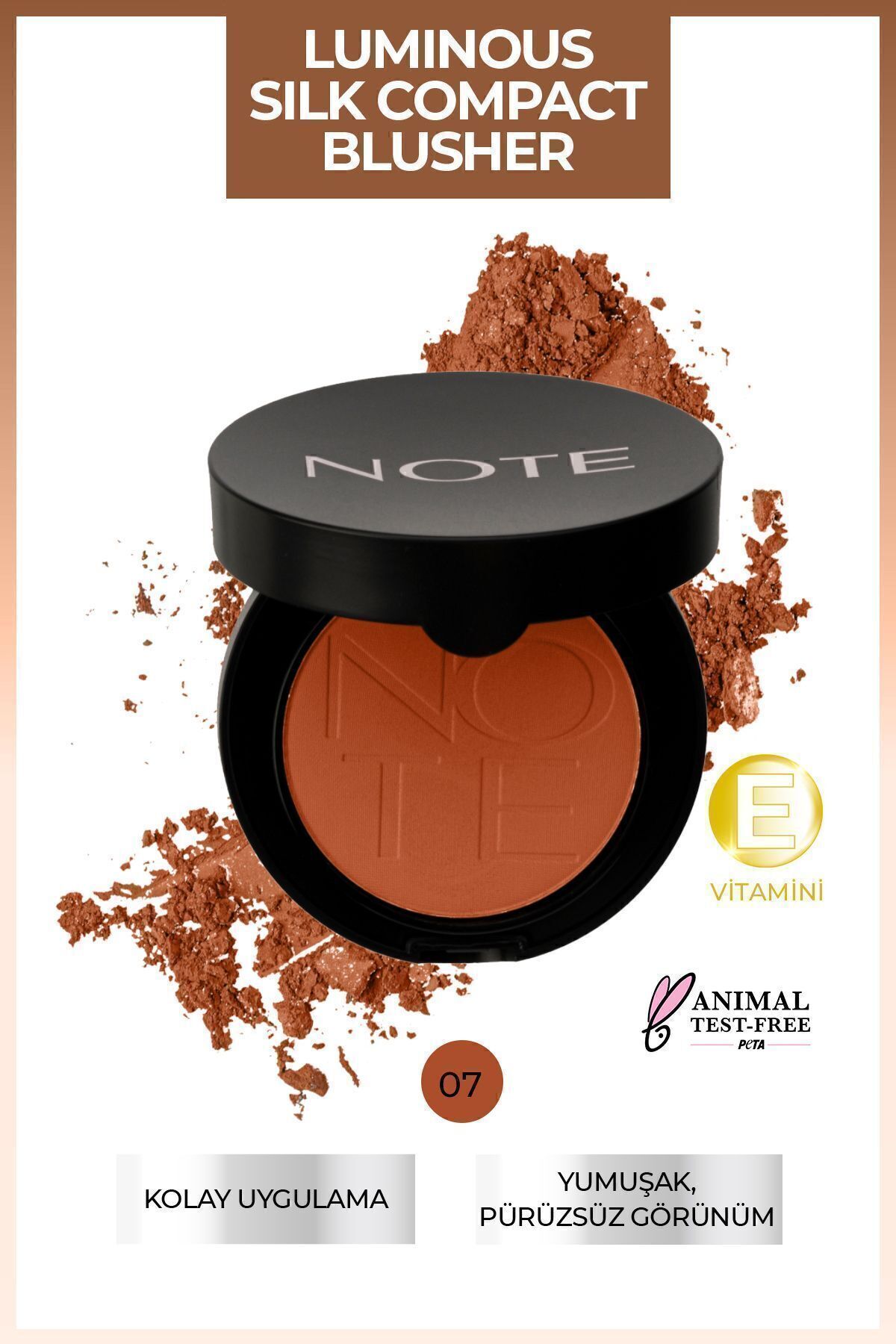 رژگونه پودر ابریشم فشرده 07 STAR Note Cosmetics