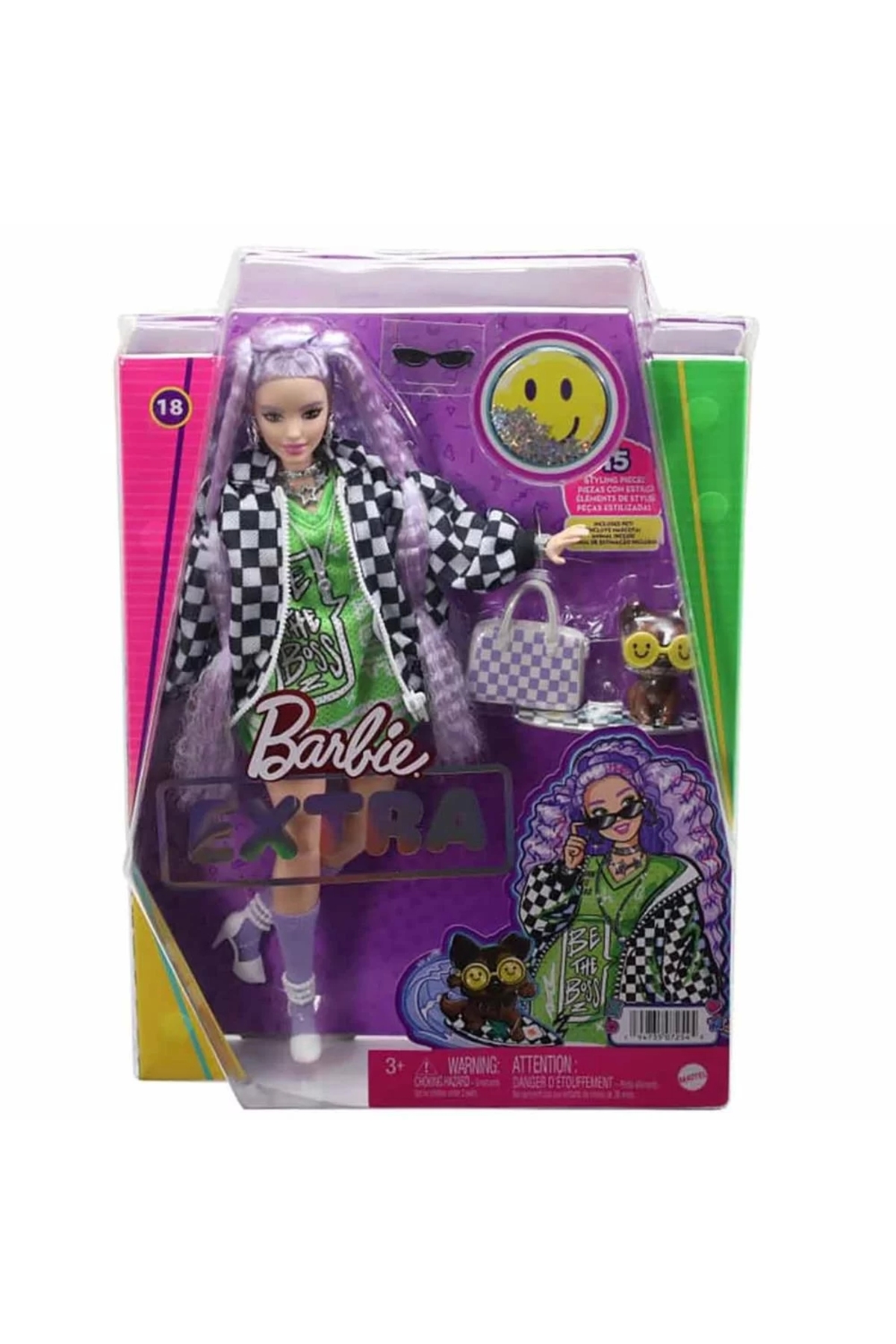عروسک های اسباب بازی و لوازم جانبی HHN10 EXTRA کودک با ژاکت اسپرت از ترکیه Barbie
