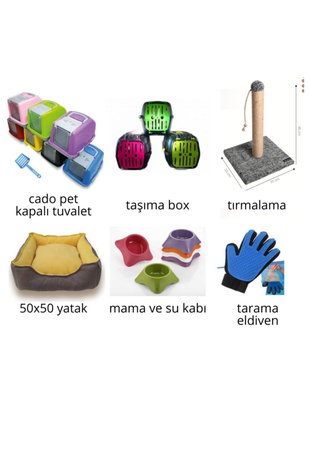 توالت سرپوشیده گربه و ست آغازین یالی‌پت YalıPet ترکیبی