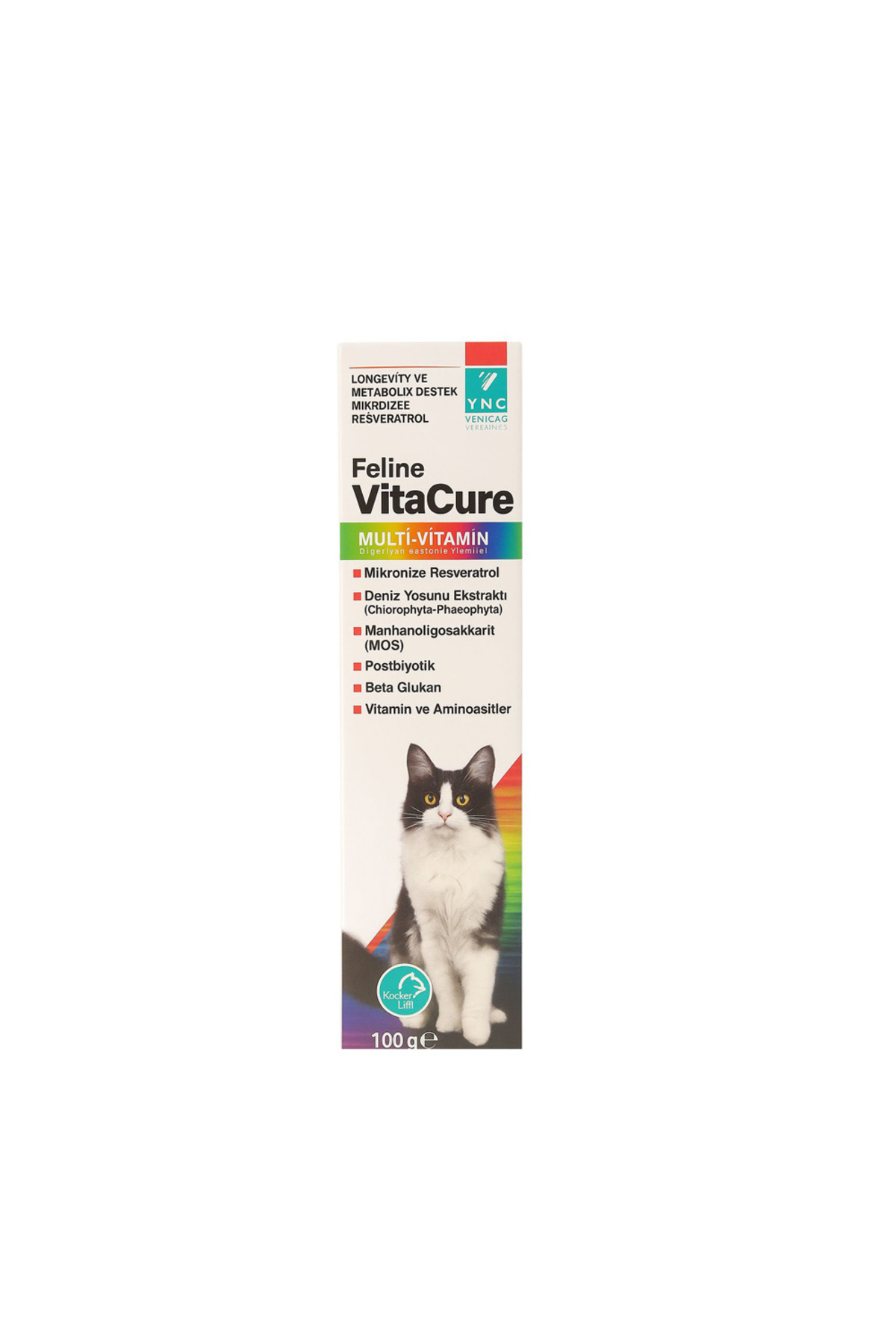 خمیر مولتی‌ویتامین گربه وای‌ان‌سی YNC Feline VitaCure، ۱۰۰ گرم