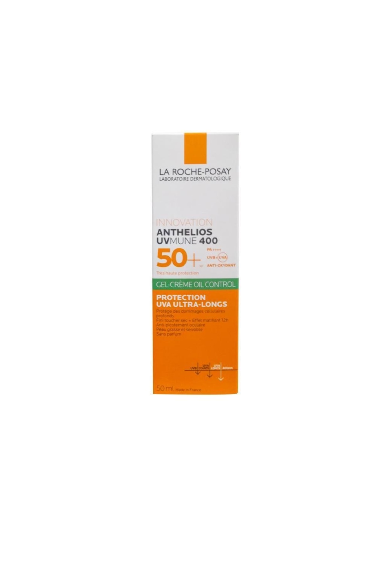 کرم ضد آفتاب صورت ANTHELIOS UVMUNE 400 کنترل روغن ژل SPF50+ خورشید 50ML La Roche Posay