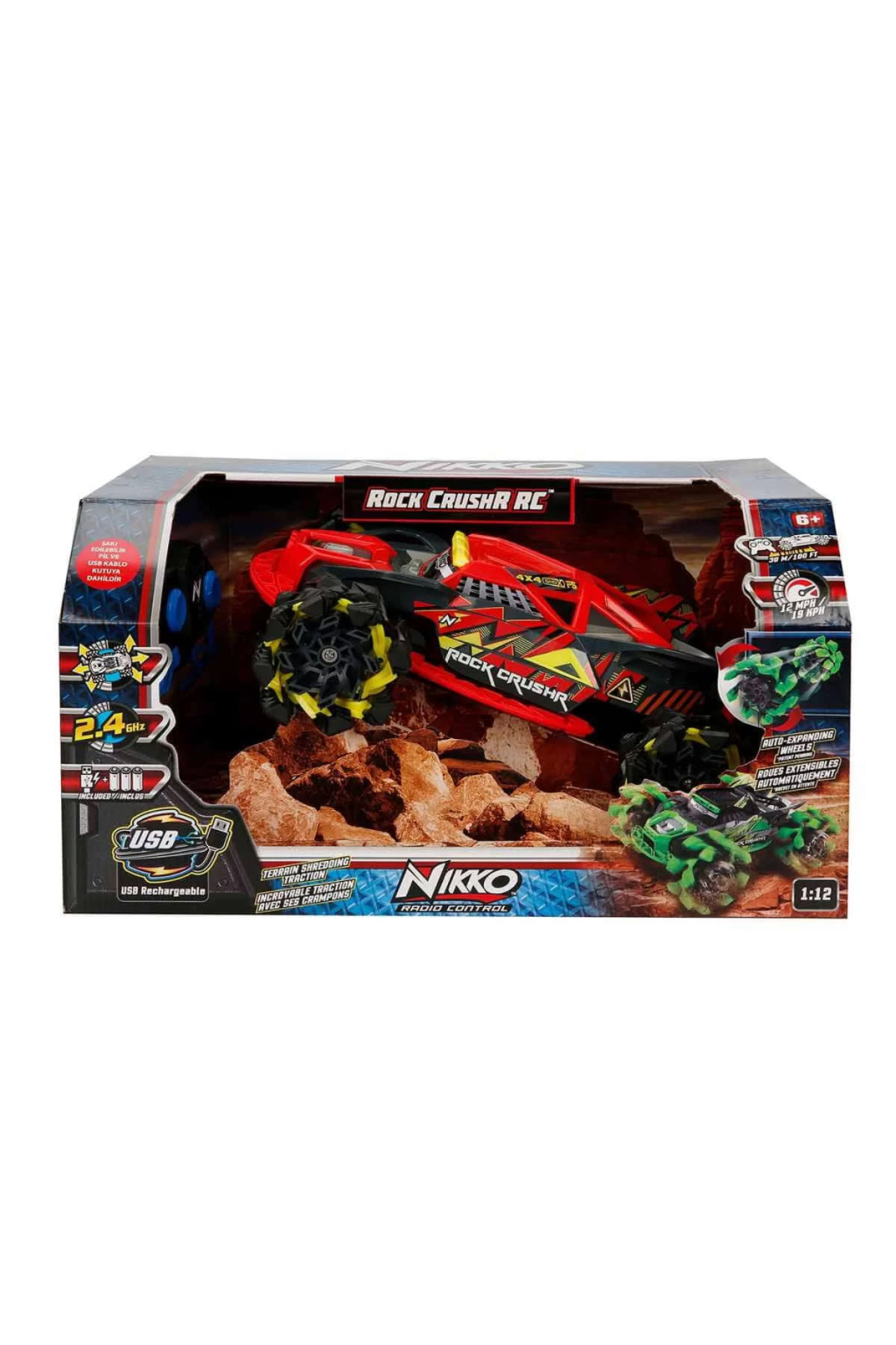 مدل خودرو 1:12 ماشین کنترل از راه دور NIKKO ROCK CRUSHR RC اورجینال NW NessiWorld