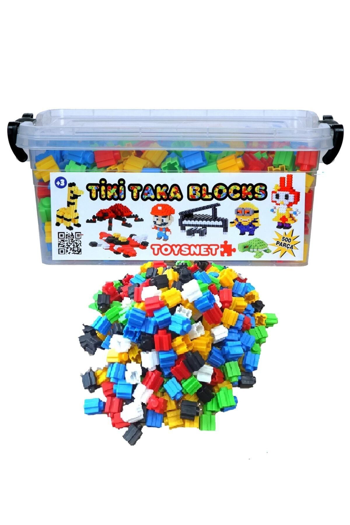 لگو و اسباب بازی های ساخت محور مجموعه بلوک آموزشی تیک تاک 6 رنگ 500 عددی در جعبه ذخیره سازی!! از ترکیه toysnet