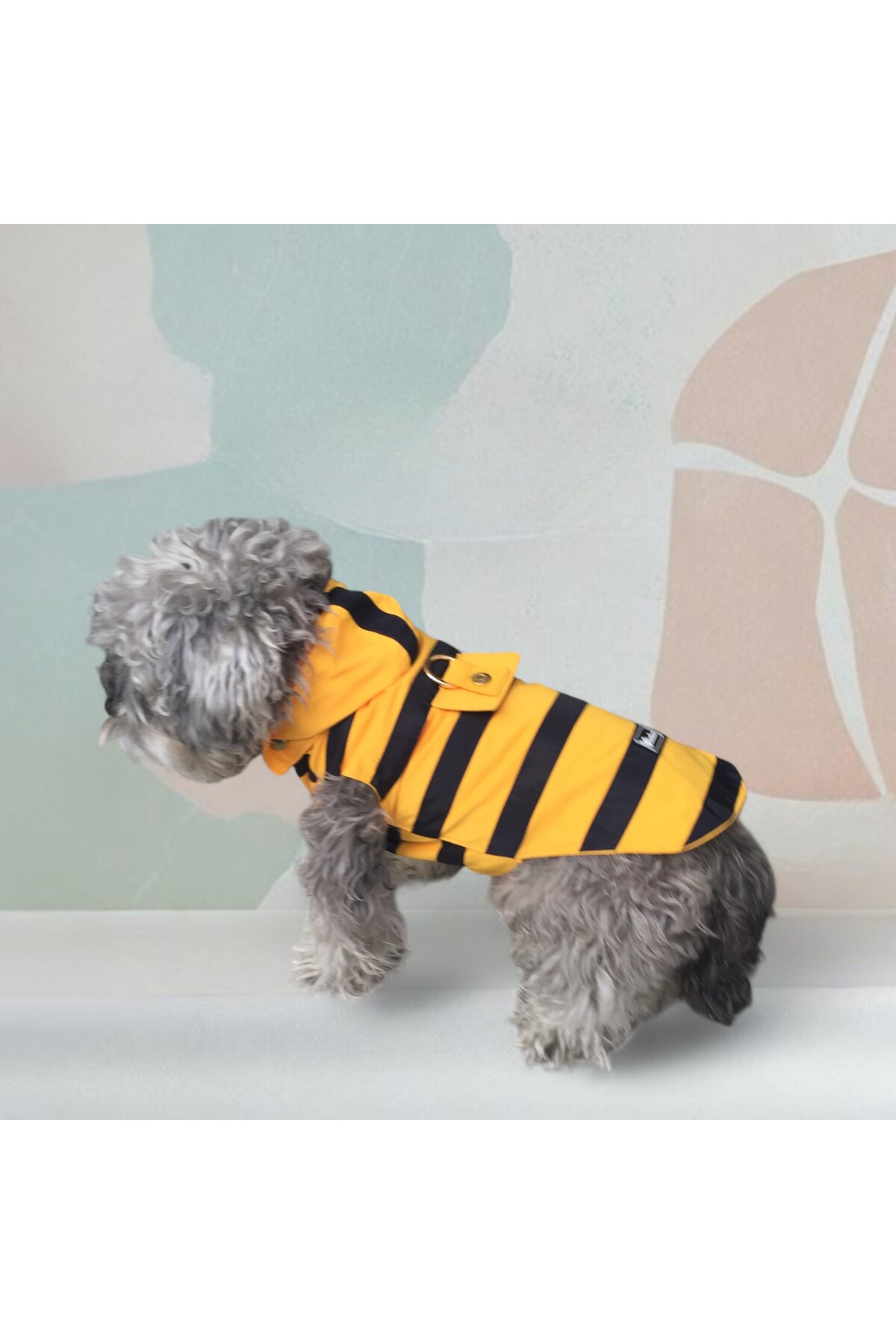 بارانی سگ لولو دِ اربن پاپ Lulu The Urban Pup، راه‌راه، مشکی و زرد