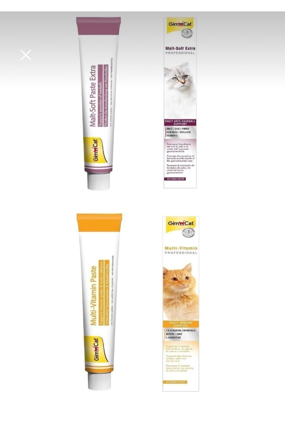 ست مالت Soft Extra و مولتی‌ویتامین گربه جیم‌کت GimCat، ۲ عددی