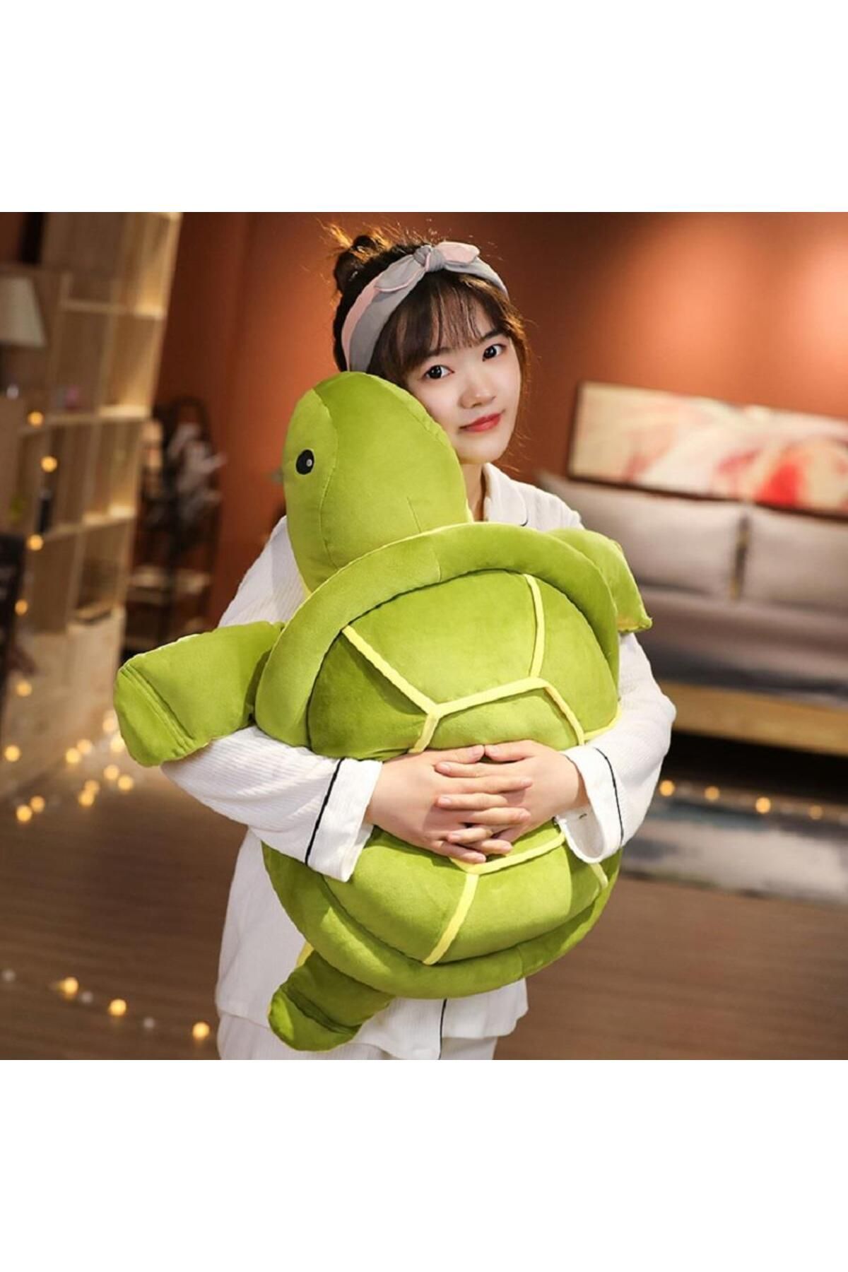 اسباب بازی های پشمی پارچه وارداتی CARETTA SEA TURTLE بالش اسباب‌بازی مخمل خواب همراه سایز جامبو e-life shop