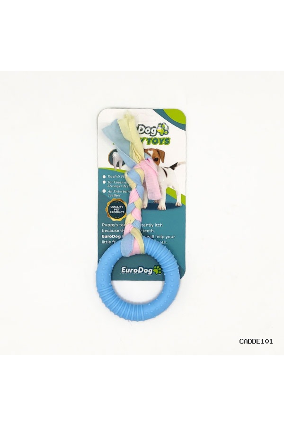 اسباب‌بازی دندان‌گیری سگ یوروداگ Eurodog CADDE101 Puppy T حلقه آبی (15917)