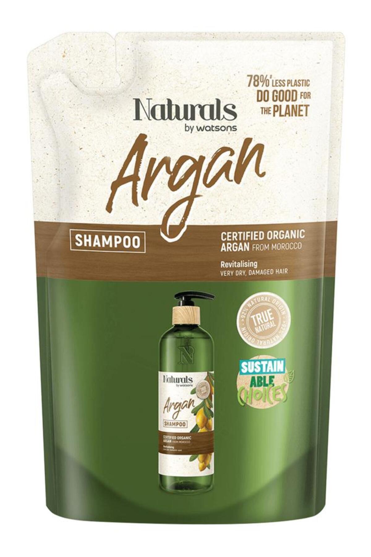 Naturals By Watsons شامپو بازپر کننده آرگان 450 میلی لیتر