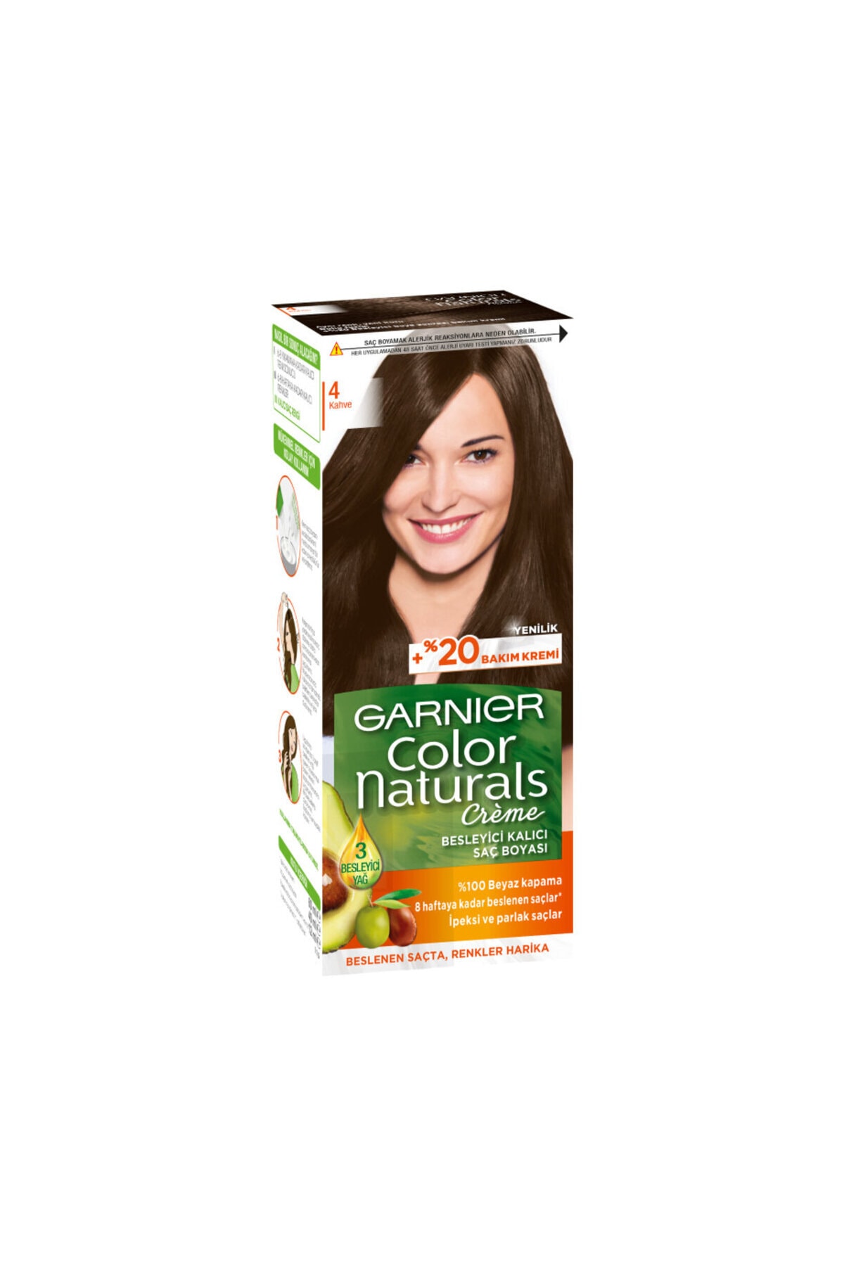 مراقبت شخصی رنگ طبیعی 4 قهوه اورجینال Garnier