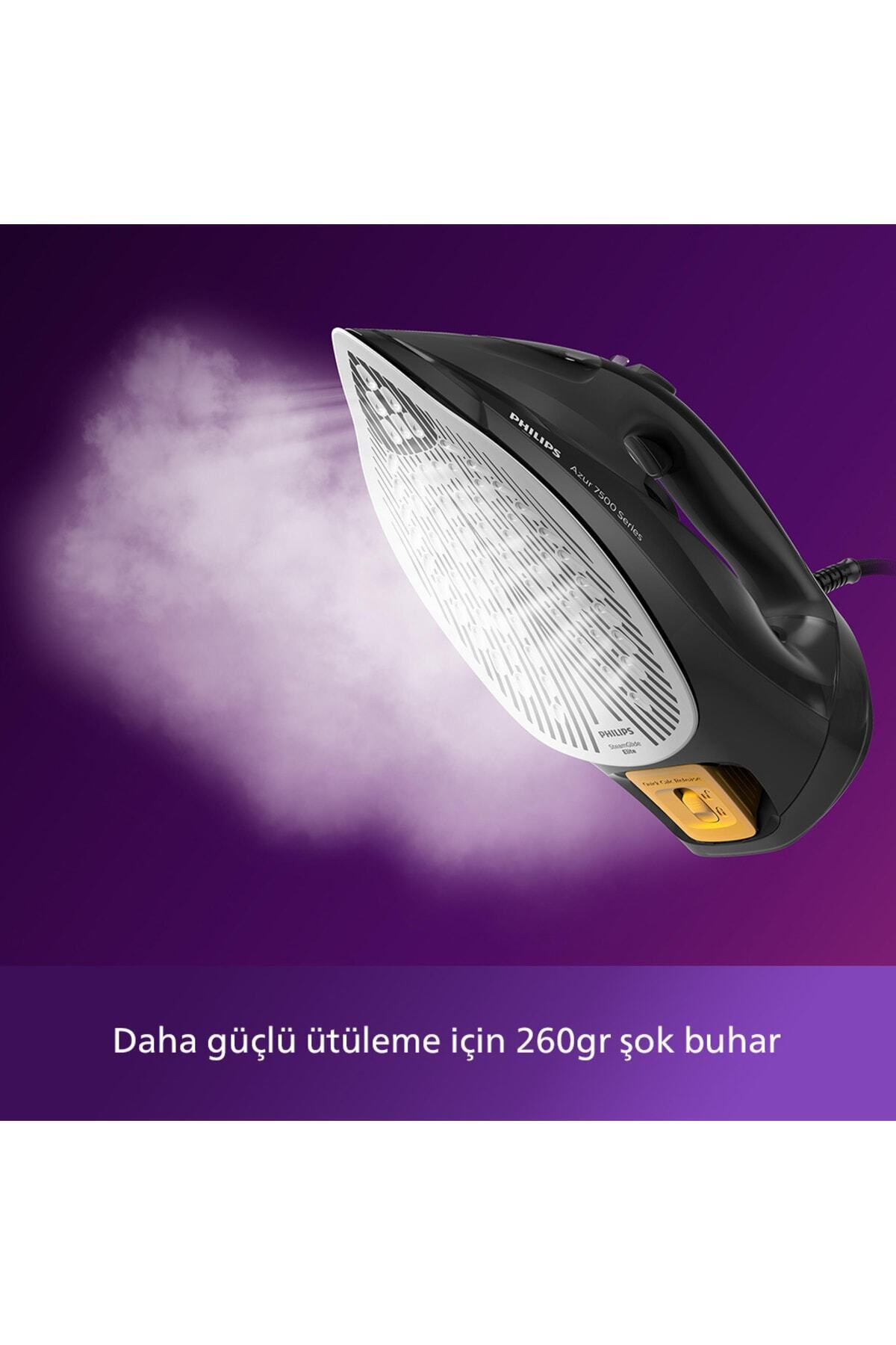 اتو بخار 7500 سری مشکی AZUR DST7511 80 STEAM IRON 3200W عملکرد برتر اورجینال Philips