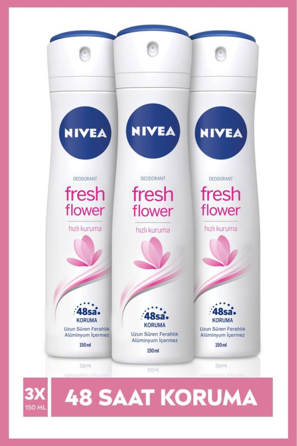 NIVEA اسپری ضد تعریق زنانه با بوی گل تازه 150 میلی لیتر 3 تایی