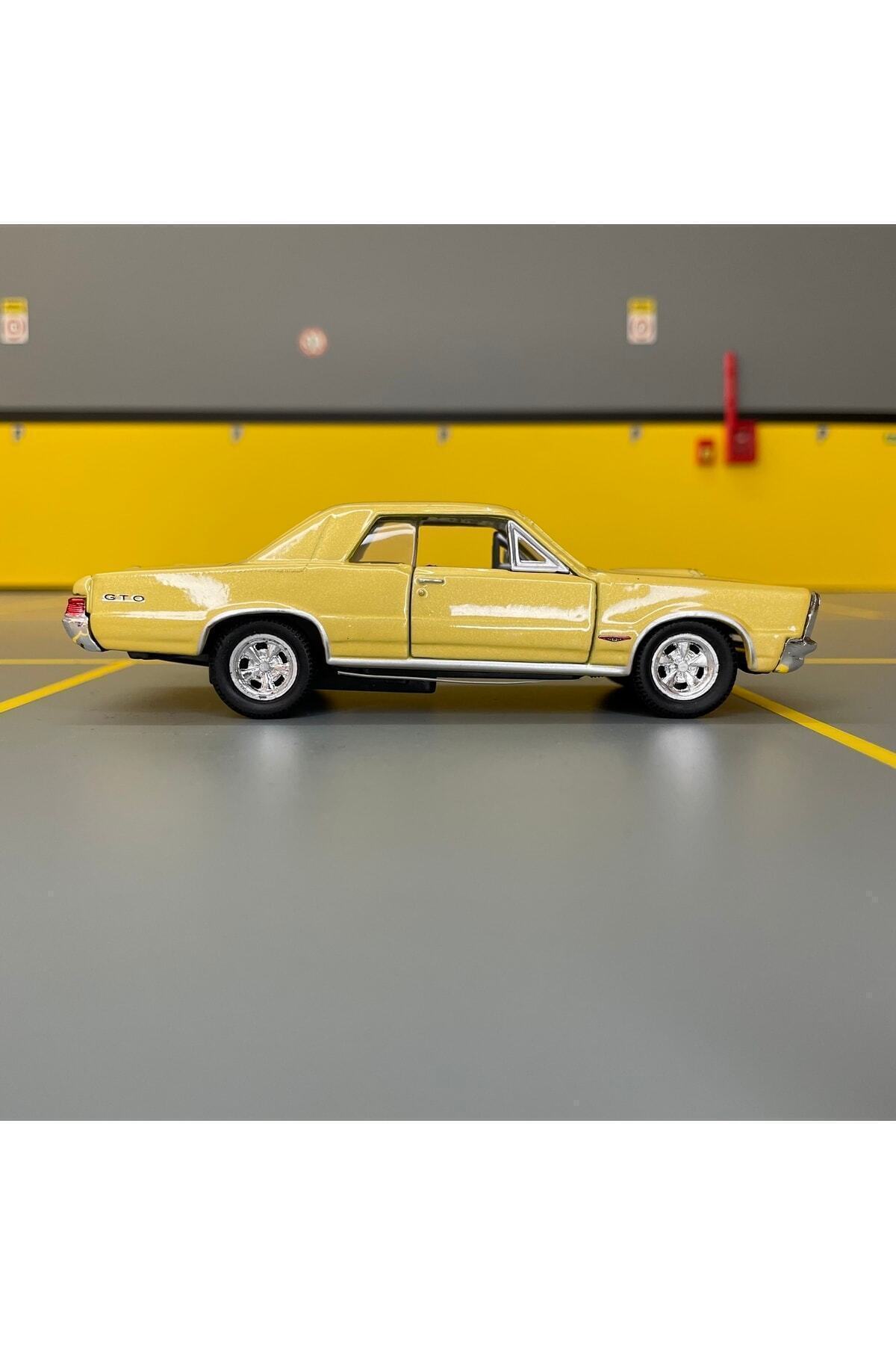 مدل خودرو PONTIAC GTO 1965 1 36 SCALE C&amp;C MODEL GARAGE PULL DROP DIECAST METAL TOY CAR اورجینال Genel Markalar