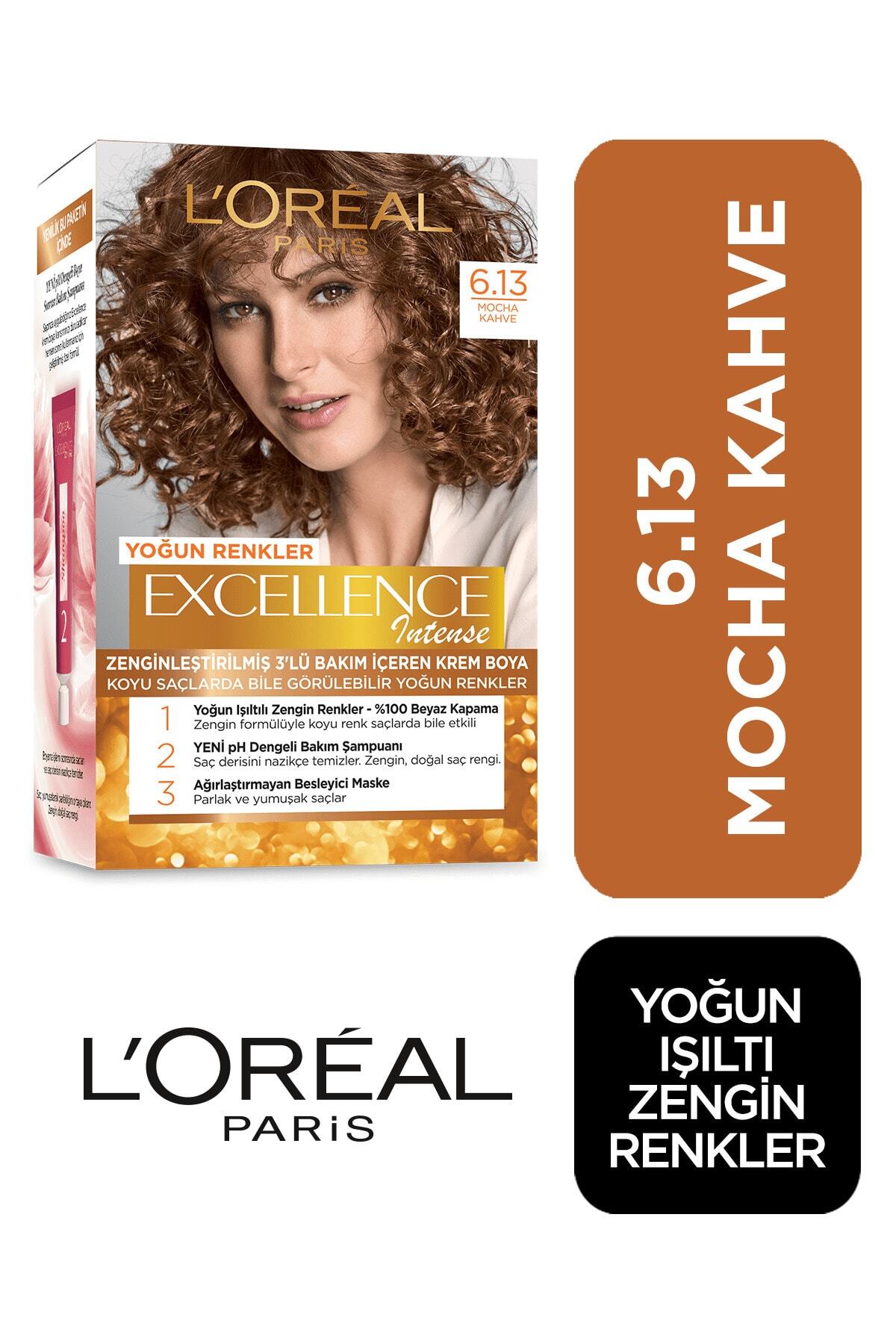 رنگ موی زنانه 6.13 قهوه‌ای ماکا از سری Excellence Intense لورآل لورآل پاریس L'Oreal Paris