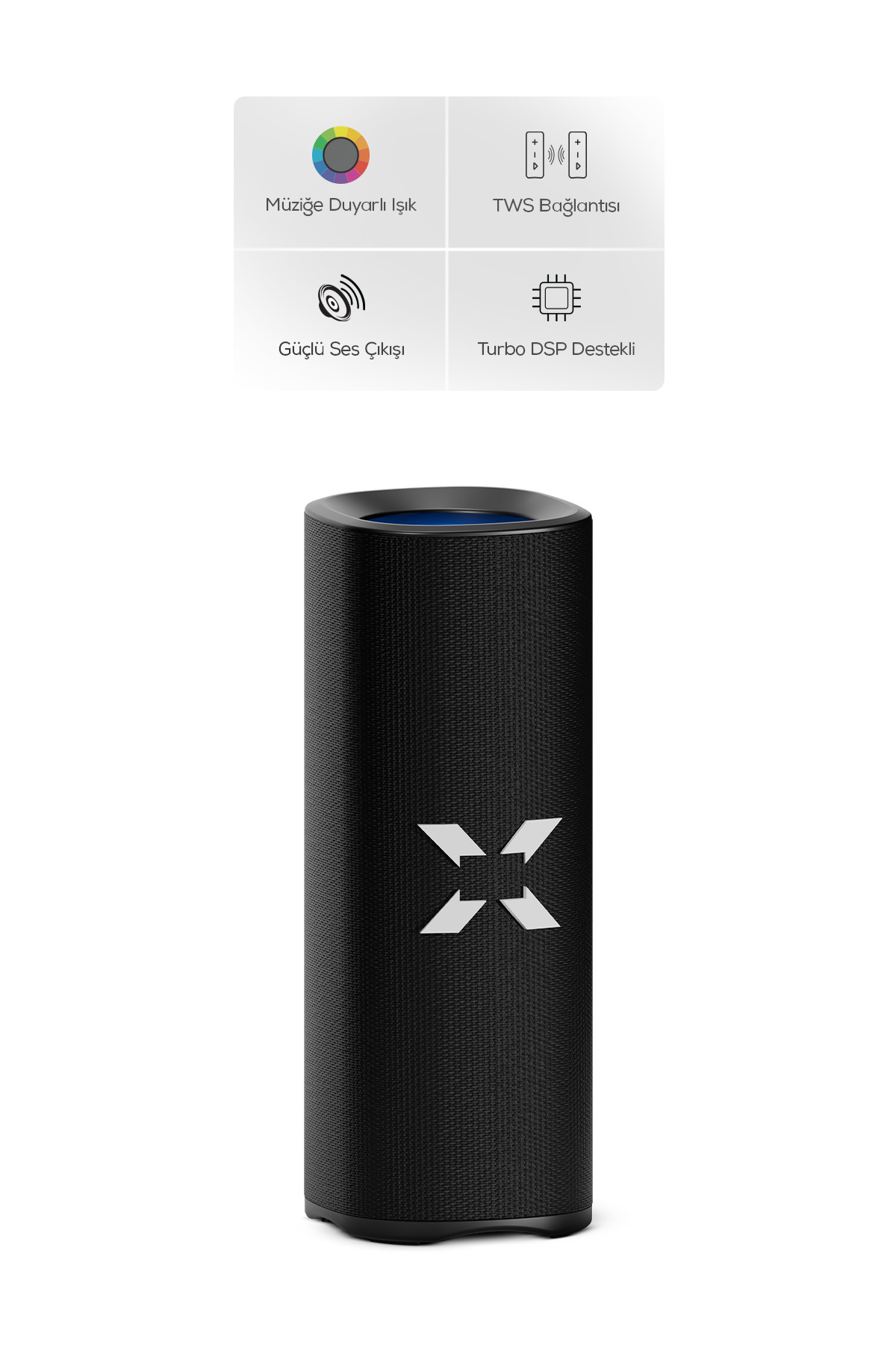 اسپیکر بلوتوثی زنون اسمارت Xenon Smart Obli 4، ۳۰ وات RMS و IPX4 مشکی