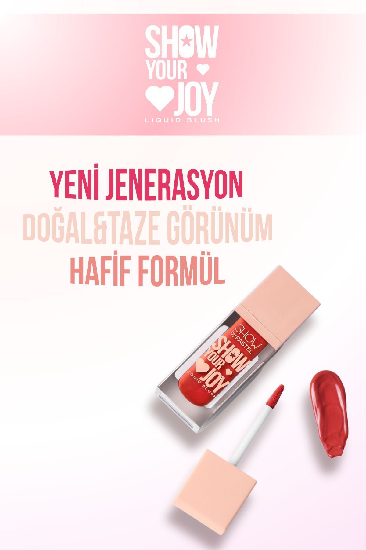 رژگونه مایع صورتی Show Your Joy با کیفیت عالی و ماندگاری بالا Show by Pastel
