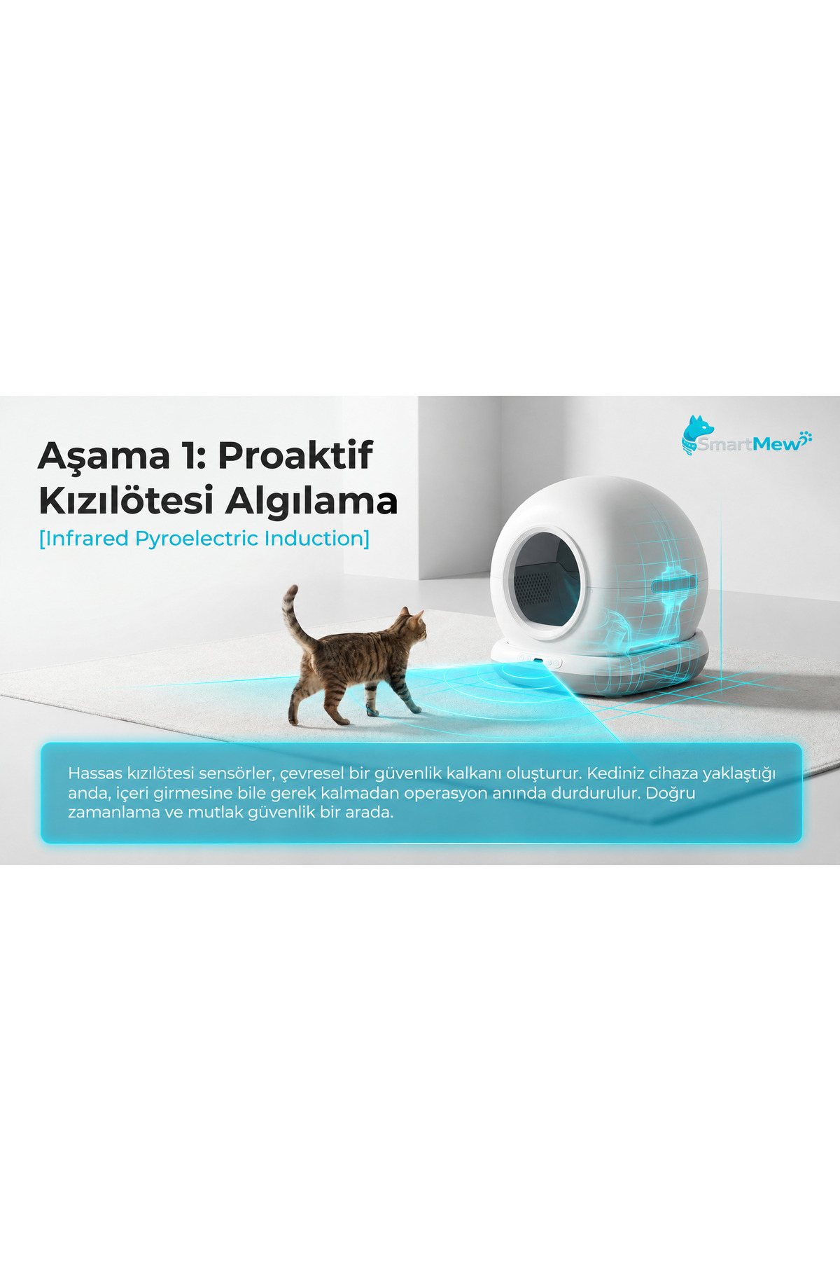 توالت خودکار گربه و آب‌خوری اسمارت‌میو SmartMew مدل SCE002