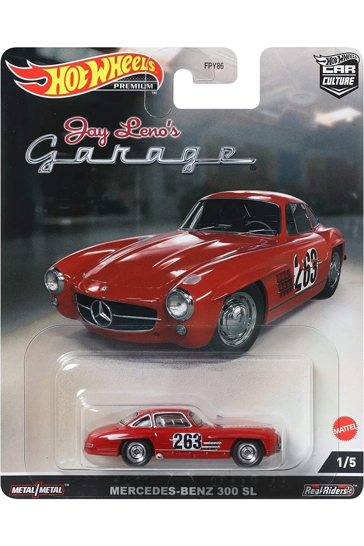 ماشین اسباب بازی 2022 جدید MERCEDES BENZ 300SL JAY LENO'S GARAGE SERIES 1:64 SCALE HOTWHEELS BRAND PREMIUM HOT WHEELS