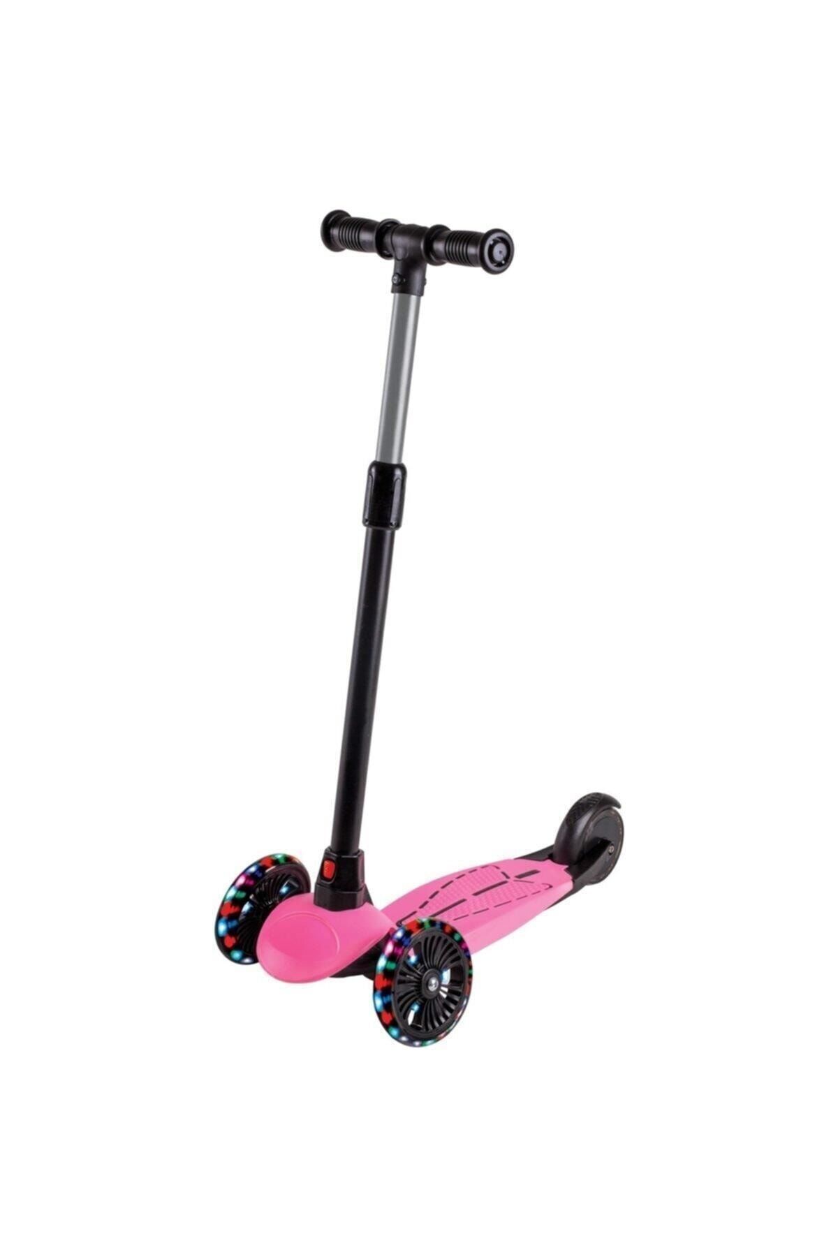 اسکوتر کودکان نور LED ست کامل اژدها صورتی Furkan Toys