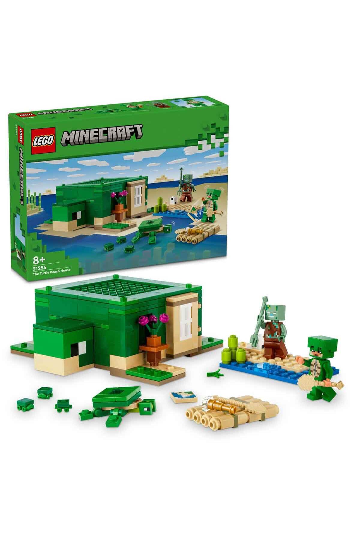 لگو و اسباب بازی های ساخت محور MINECRAFT® TURTLE BEACH HOUSE 21254 ماجراجویی برای هفت کودک 7 سال به بالا اورجینال LEGO