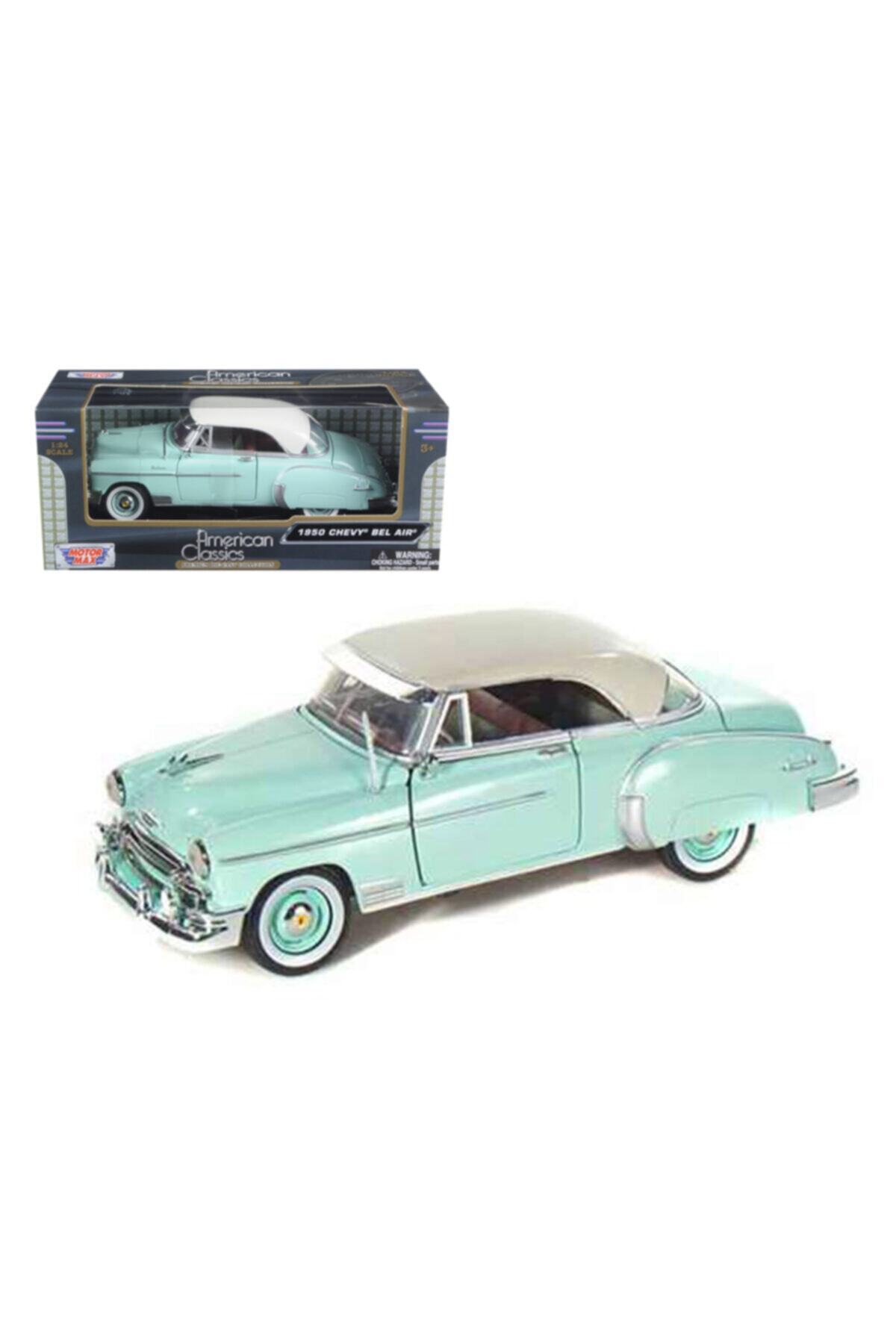 مدل خودرو MOTORMAX 1:24 1950 CHEVY BEL AIR ماشین سبز آبی اورجینال Motor Max