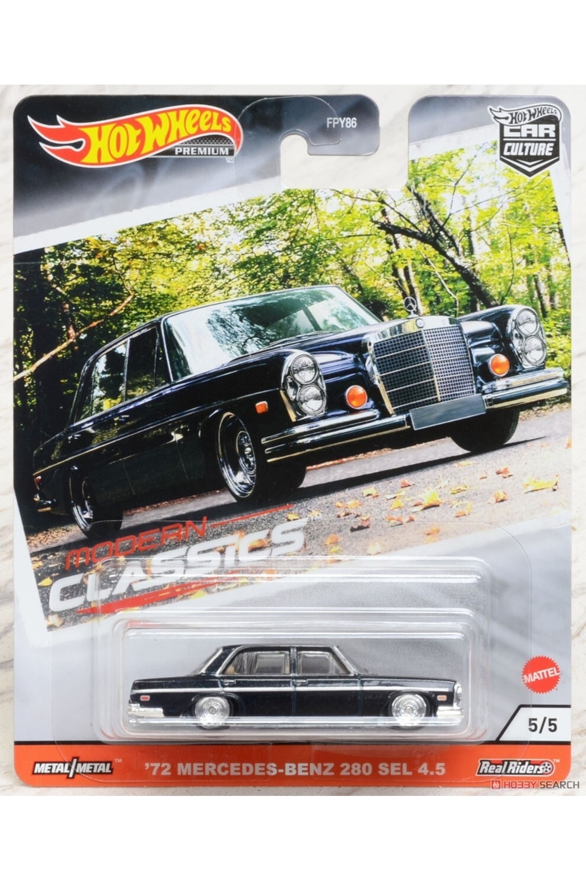 ماشین اسباب بازی PREMIUM 72 MERCEDES 280 SEL 4.5 COI HOBBY MODERN CLASSIC هات ویلز اورجینال HOT WHEELS
