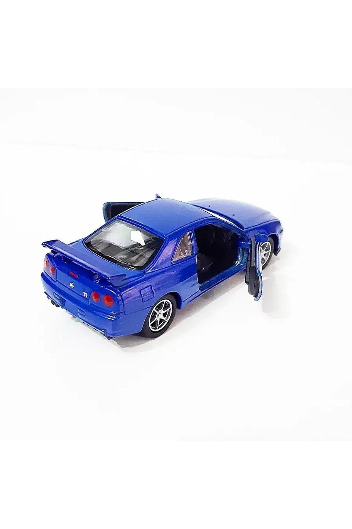مدل خودرو ماشین فلزی 12 سانتی متری NISSAN GTR R34 BLUE COLOR CM LICENSED BRAND 1.36 اورجینال WELLY