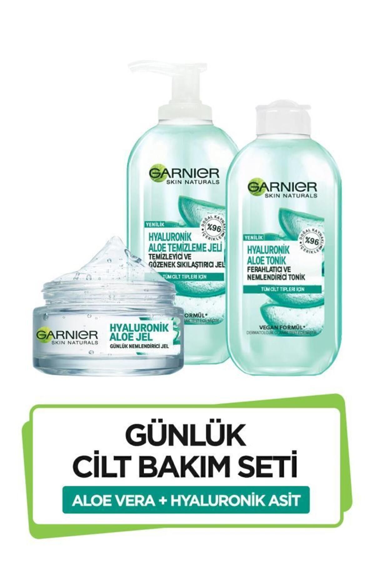 Garnier ژل آلوئه و ژل تمیزکننده آلوئه هیالورونیک گارنیه
