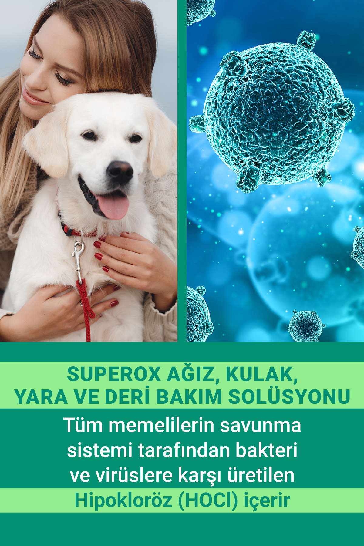 محلول طبیعی و بدون الکل مراقبت دهان، گوش، زخم و پوست حیوانات سوپراکس SuperOX، مدل MAM1/200AHS، ۱ لیتر