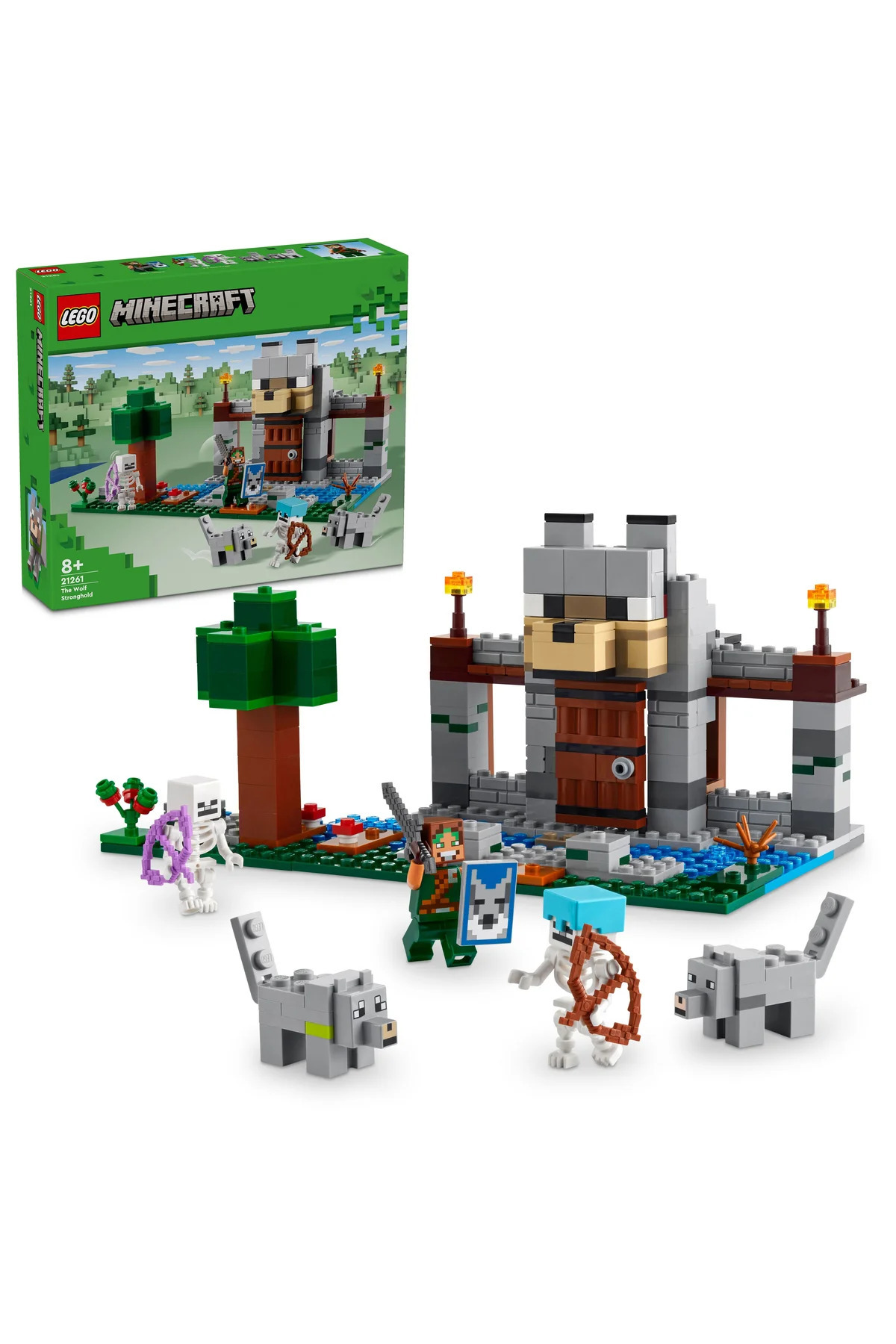 لگو و اسباب بازی های ساخت محور ® MINECRAFT® WOLF CASTLE 21261 مجموعه ساختمانی خلاقانه اسباب‌بازی برای کودکان 8+ 312 قطعه اورجینال LEGO