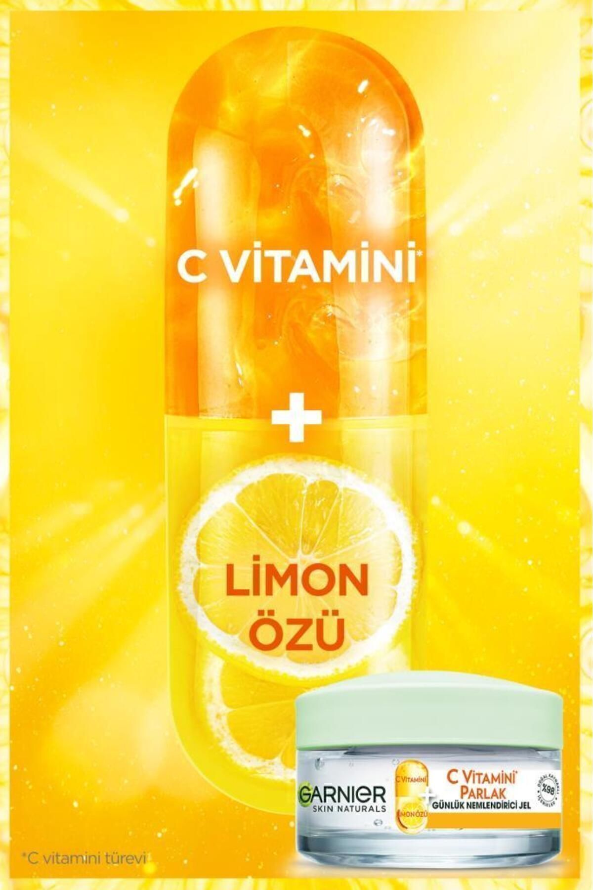 Garnier ژل روزانه مرطوب کننده روشن کننده ویتامین C 50 میلی لیتر