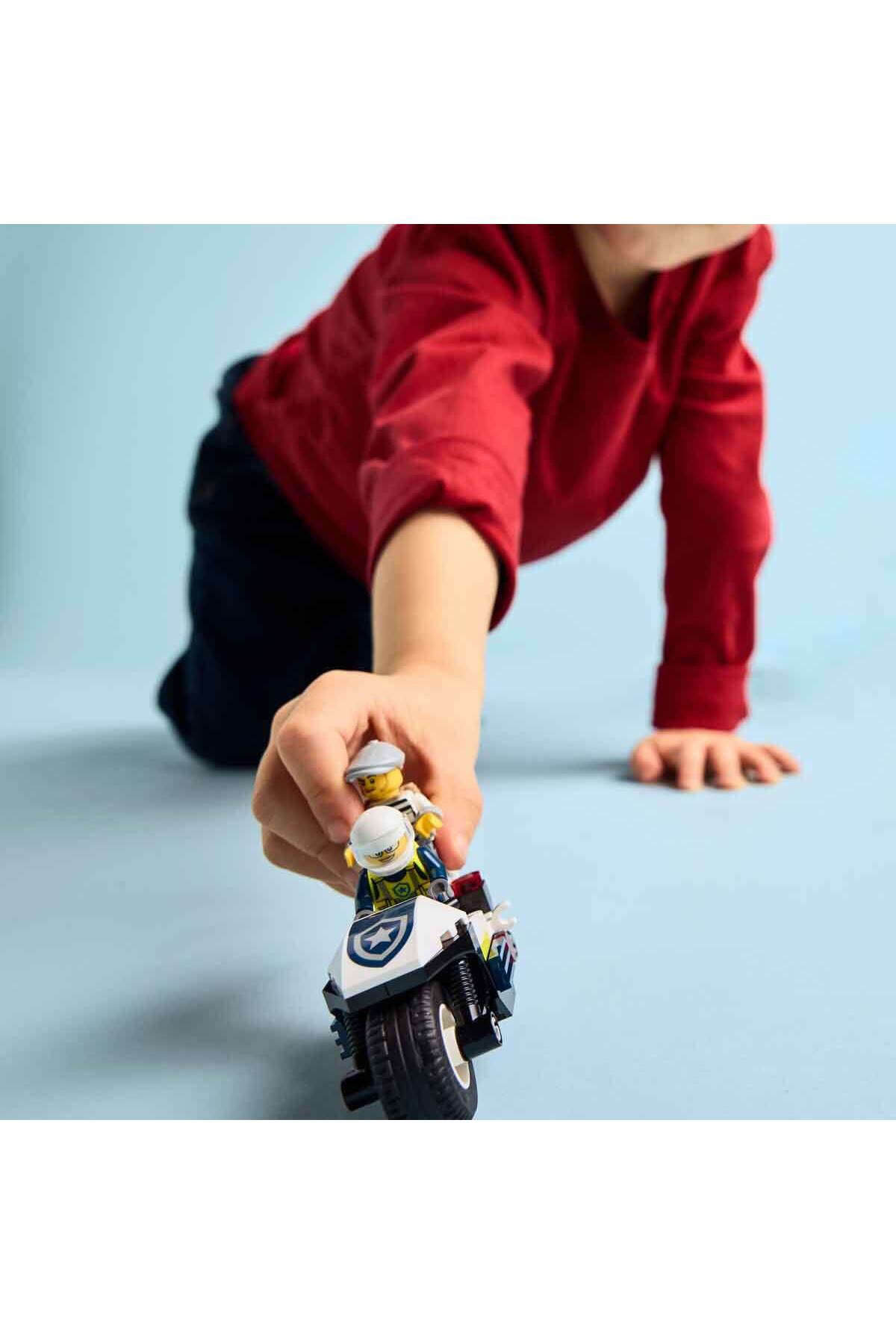 لگو پیگیری MOTOCYLET پلیس شهر 60455 ساختار خلاق برای کودکان 4 ساله بالاتر اورجینال LEGO