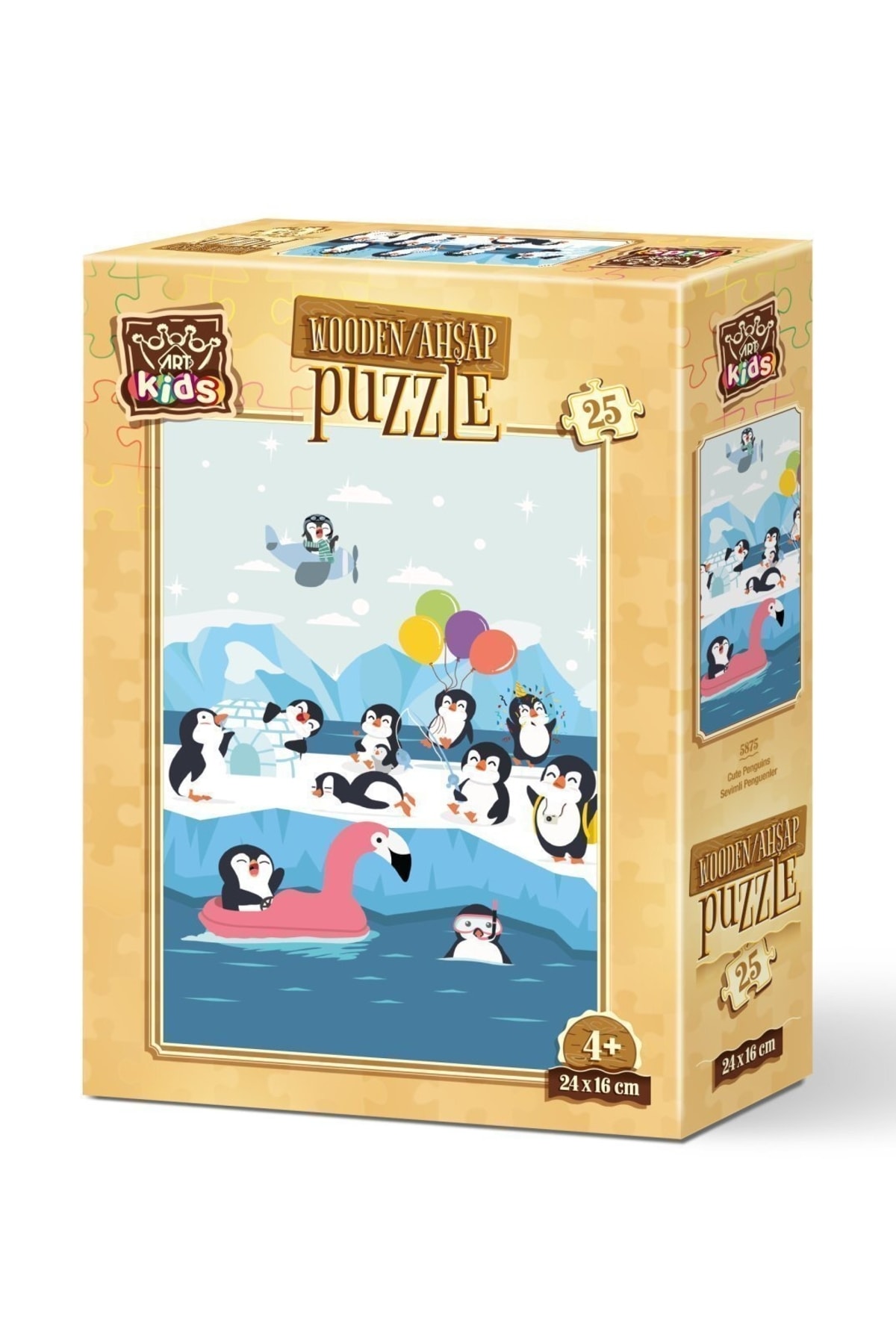 پازل 25 تکه چوبی پنگوئن های ناز 5875 از ترکیه Art Puzzle
