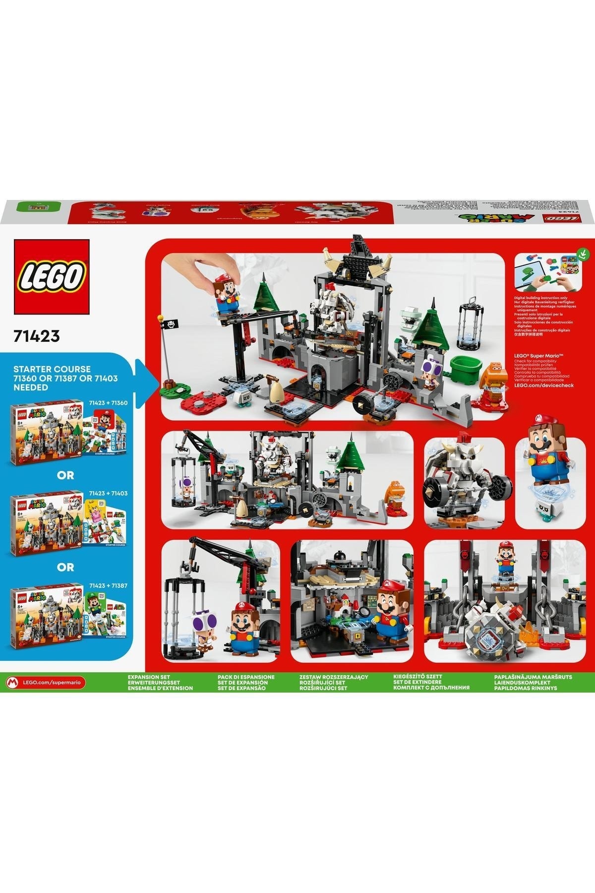 لگو ® SUPER MARIO ™ DRY BOWSER CASTLE WAR ADVENTURE مجموعه 71423 1321 قطعه اورجینال LEGO