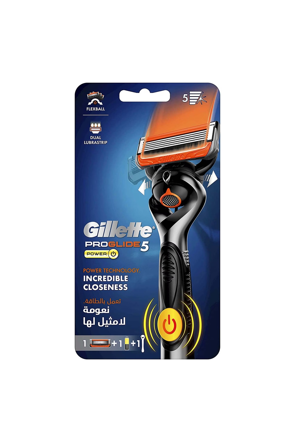 تیغ اصلاح دستگاه تعویض FLEXBALL FUSION PROGLIDE POWER 1 سر موبایل بسته 6 عددی اورجینال Gillette
