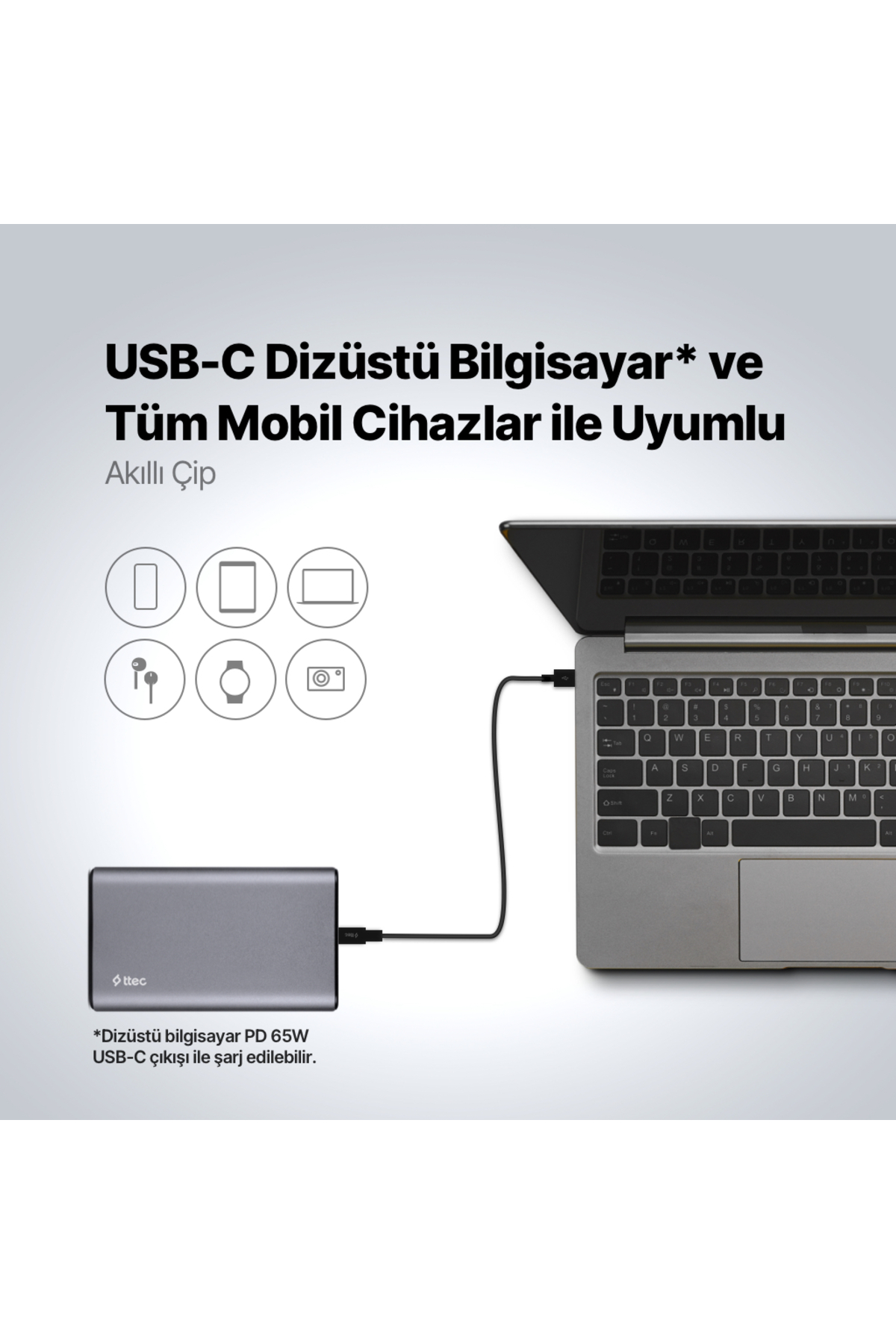 پاوربانک RECHARGER PRO LCD 15000MAH PD 65W شارژر سریع قابل حمل 2BB216 اورجینال Ttec