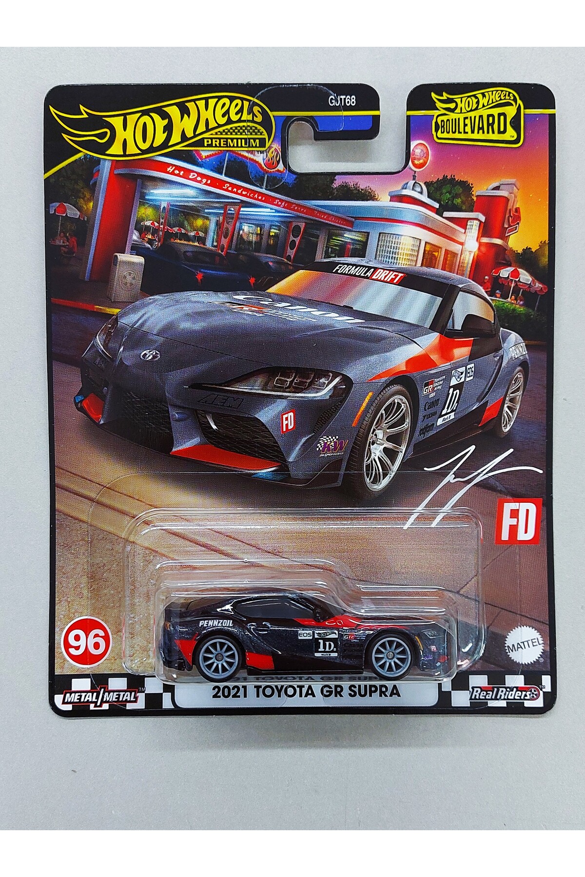 ماشین اسباب بازی PREMIUM 2021 TOYOTA GR SUPRA بلوار 2024 مدل ویژه هات ویلز اورجینال HOT WHEELS