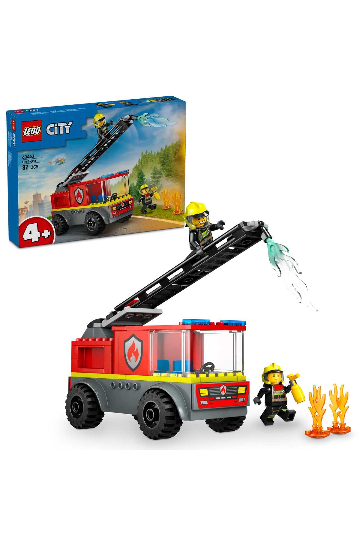 لگو و اسباب بازی های ساخت محور ® CITY LADDER FIRE TRUCK 60463 4+ ست ساختمان خلاق 82 قطعه اورجینال LEGO