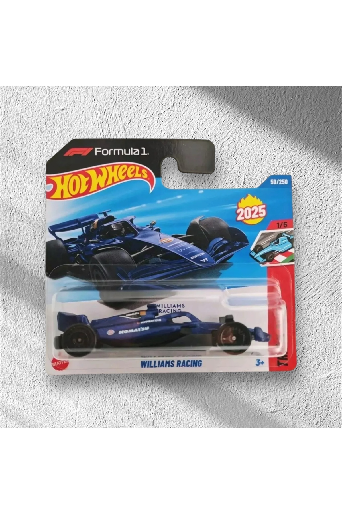ماشین اسباب بازی ویلیامز مسابقه فرمول 1 2025 F1 TEAM 1:64 MODEL CAR 5 هات ویلز اورجینال HOT WHEELS