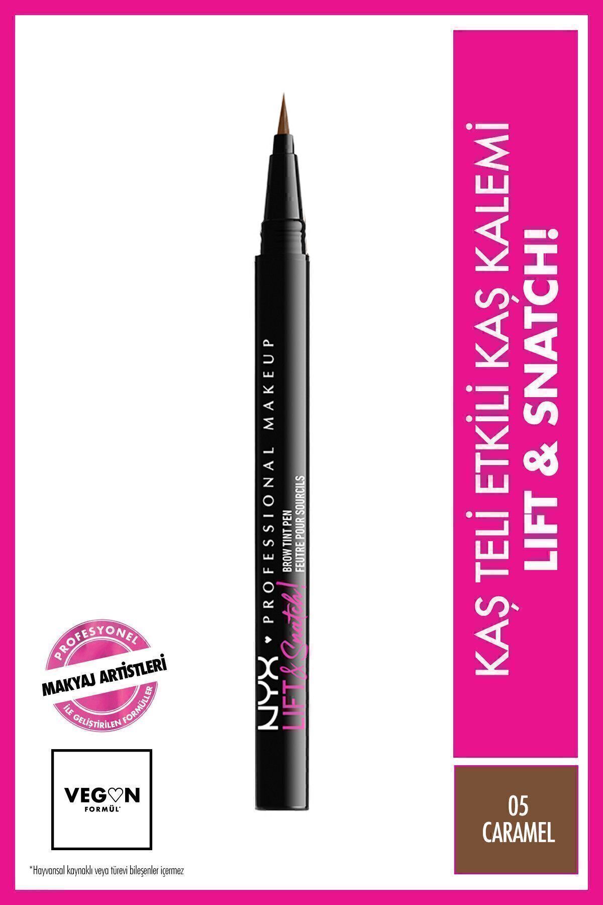قلم هاشور ابرو Lift &amp; Snatch Eyebrow Tint Pen رنگ 05-Caramel حجم 1 میل نیکس NYX